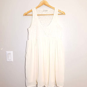 One&Only Chiffon Lace Sleeveless Cream Size S Blouse